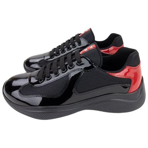 prada mens shoes red and black|red high top Prada.